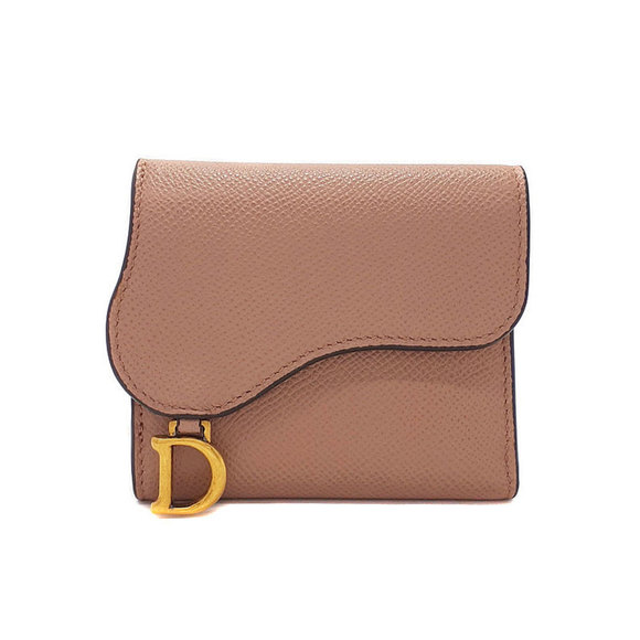 Dior Tri Lotus Wallet Christian  Saddle - Picture 1 of 5